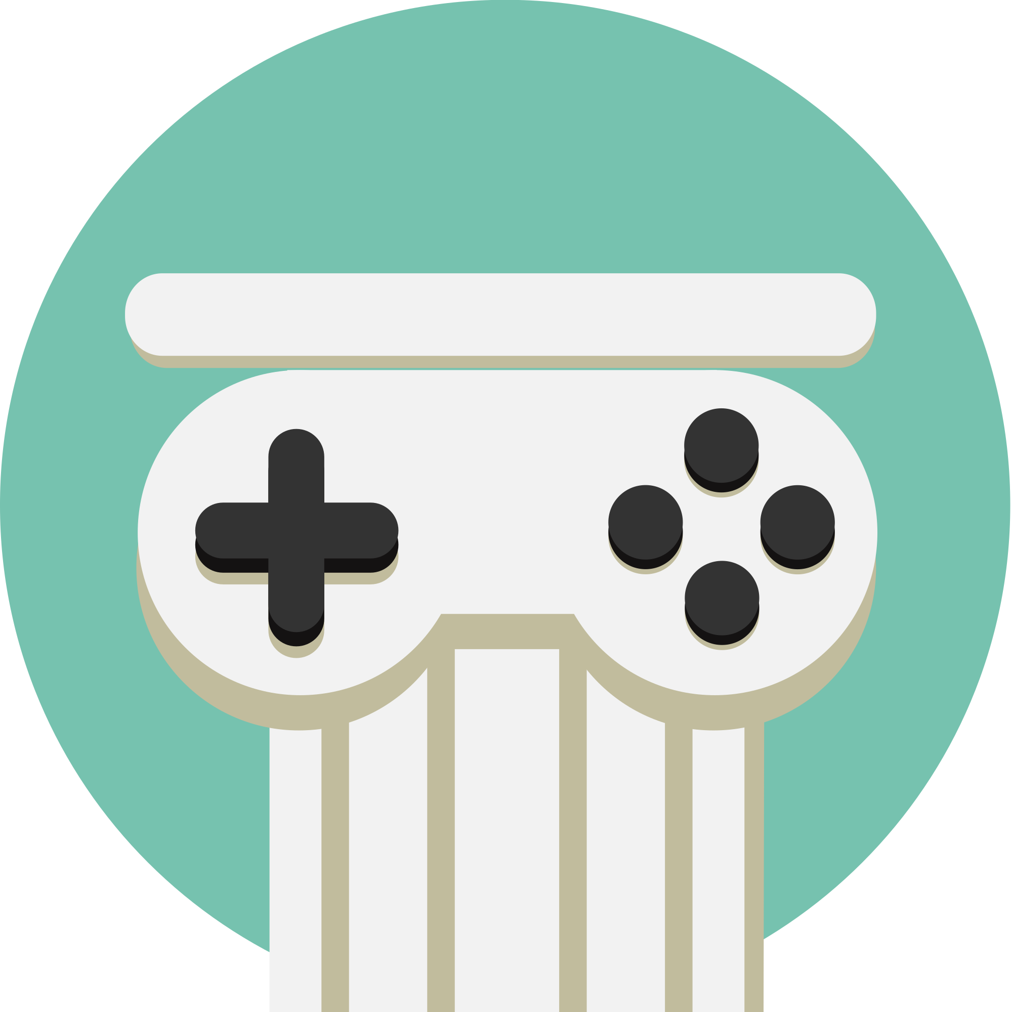 Video Game Controller Icon Idv Green History - 30thbirthday Tshirt (2000x2000)