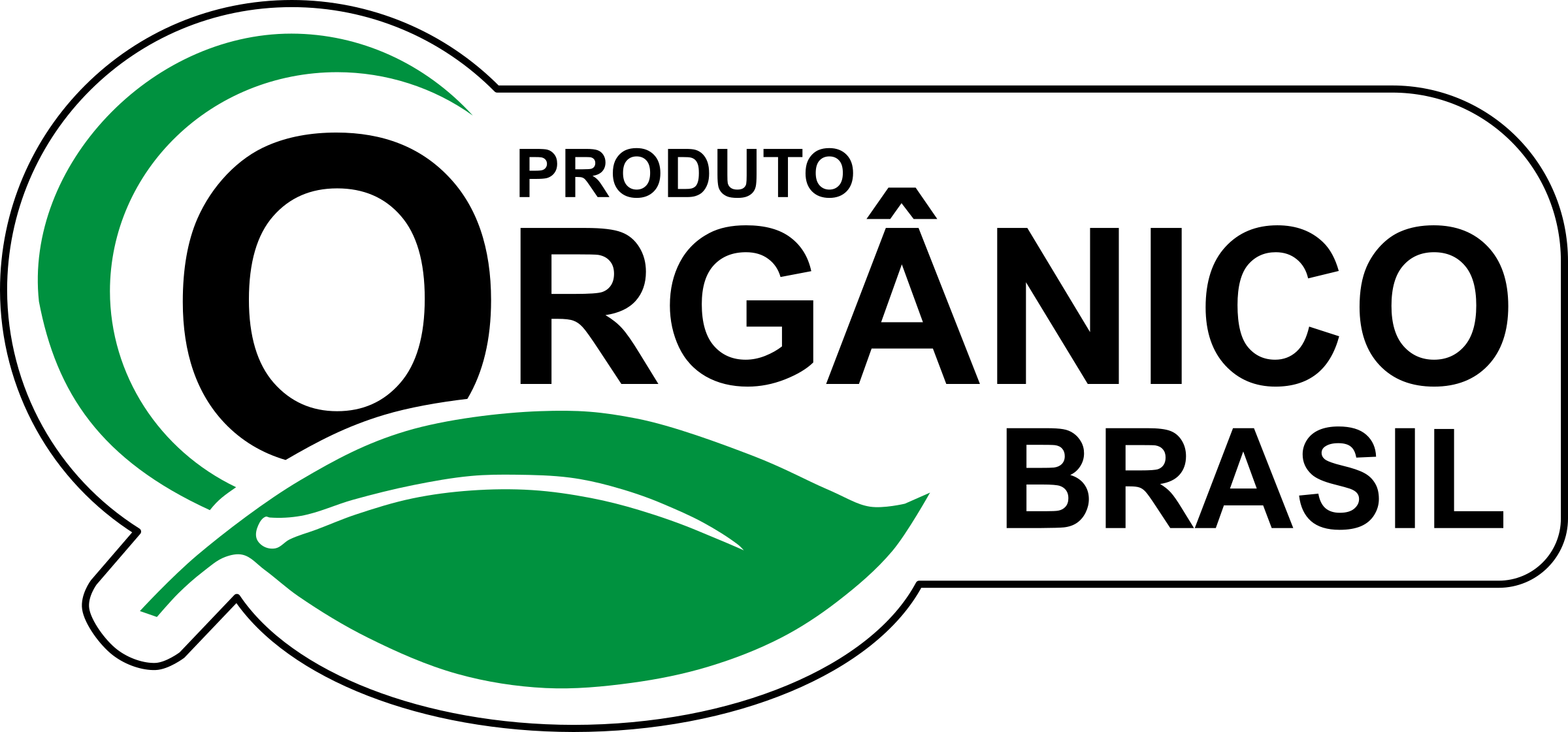 Organic Food Brazil Label Icons Png Free Png And Icons - Organic Food Logo Png (2400x1121)