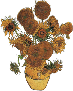 Grungesunflowers2 - Vincent Van Gogh Paintings (400x300)