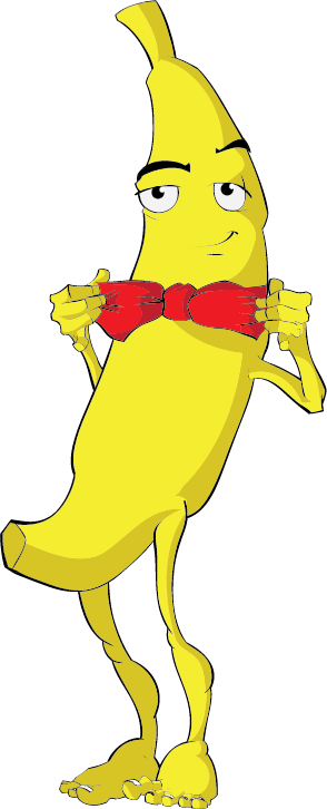 Banana Bowtie By Guyinrubbersuit - Banana (294x726)