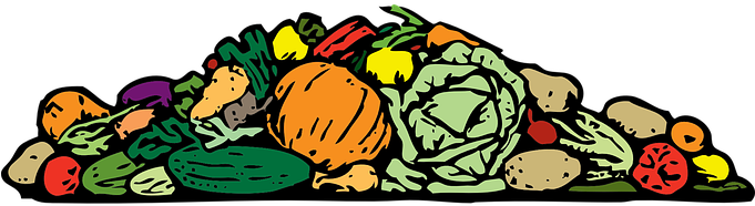 Vegetables Pile Assorted Variety Food Raw - Food Pile Clipart (680x340)