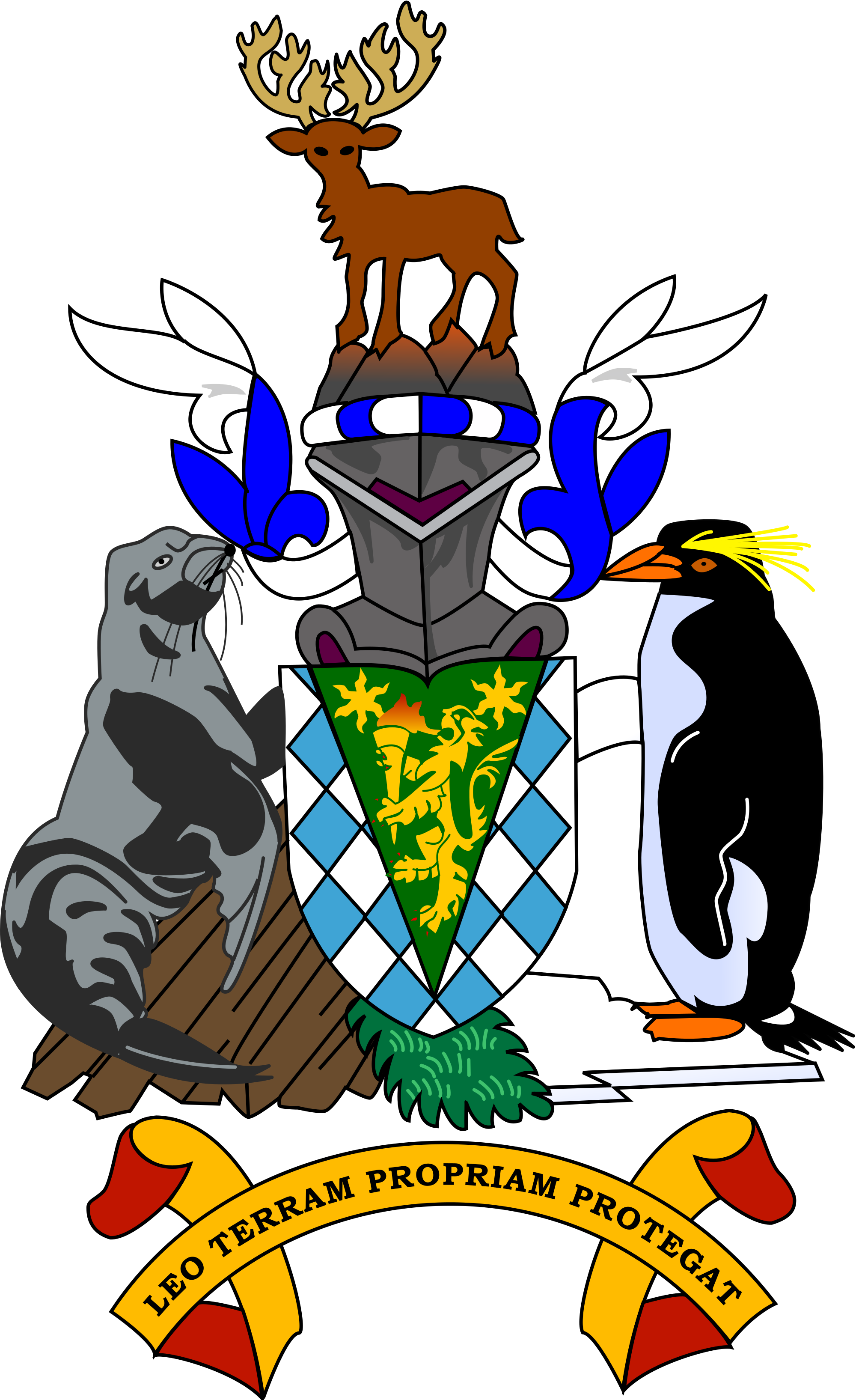 Coat Of Arms Of South Georgia And The South Sandwich - Best Coat Of Arms (2000x3270)