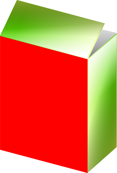 Cereal Box Clipart - Red Box Of Cereal (402x595)