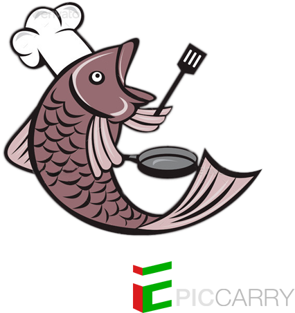 Bigger Fish To Fry - Fish Chef Vector (500x500)