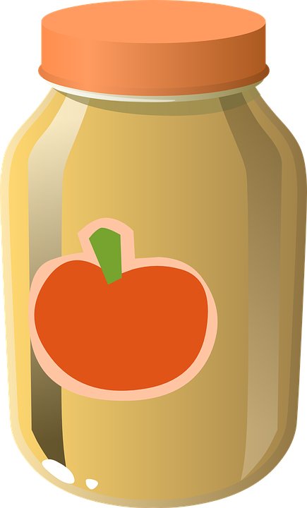 Canned Food Clipart 7, - Apple Sauce Clip Art (435x720)