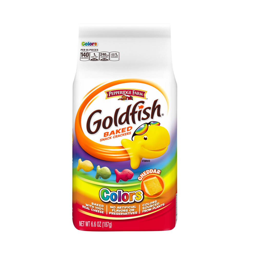 Pepperidge Farm Cheddar Colors Goldfish - Rainbow Goldfish (1280x1280)