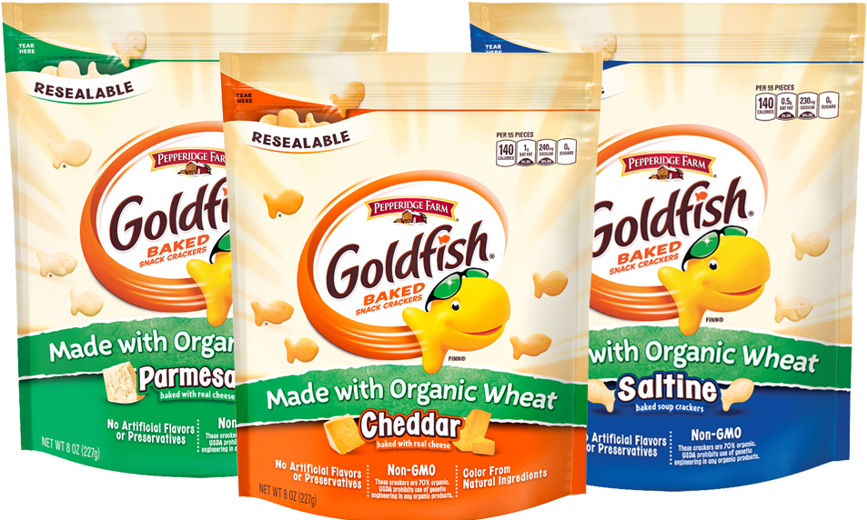 Pepperidge Farm Releases New Goldfish® Made With Organic - Pepperidge Farm Goldfish Baked Organic Wheat Cheddar (960x587)