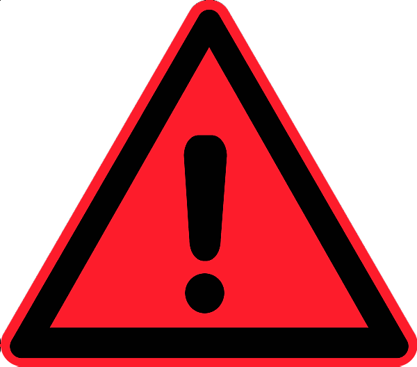 Warning Sign Exclamation Mark Triangle Vector Clip - Red Triangle With Exclamation Point (600x528)