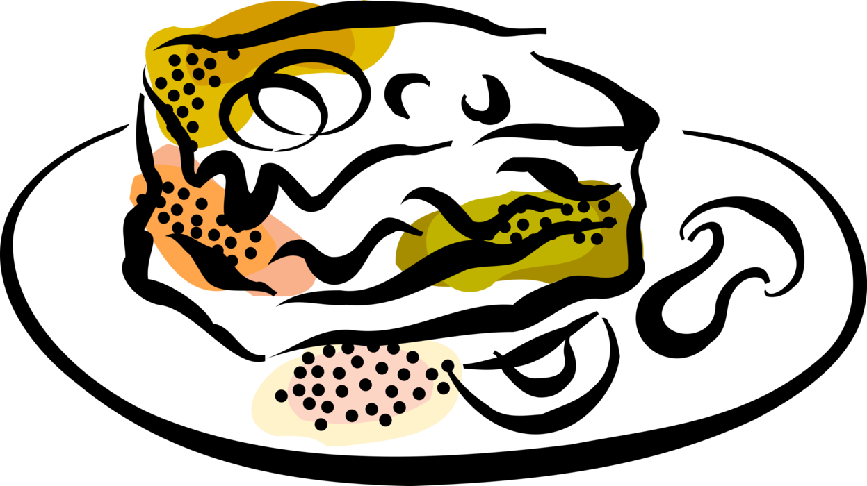 Vector Illustration Of Flour And Egg Unleavened Dough - Vector Illustration Of Flour And Egg Unleavened Dough (1247x700)