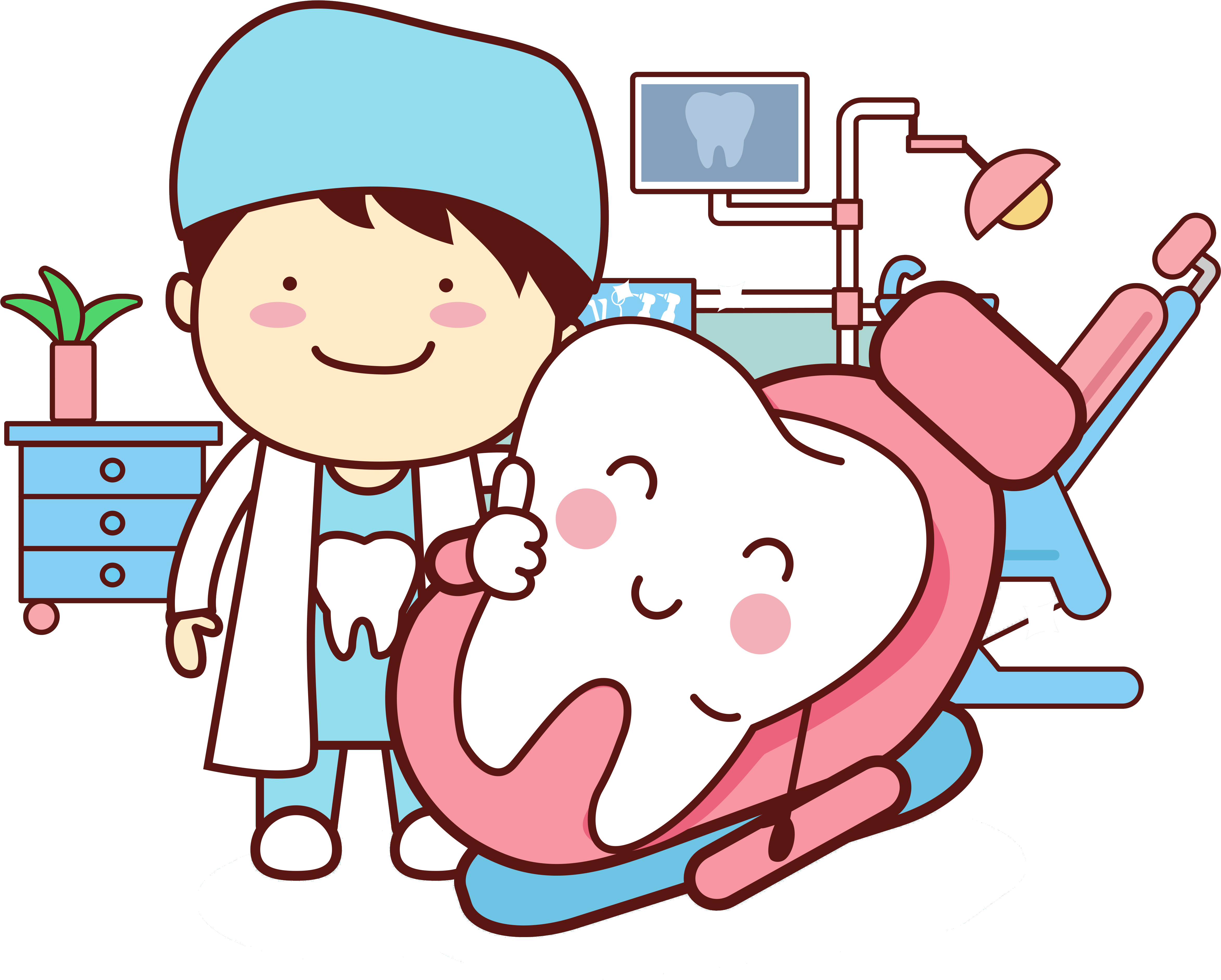 Dentistry Human Tooth Cartoon - Imagenes De Muelitas Animadas (5000x5000)
