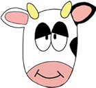 Happy Cow Cartoon - Animal T Shirts (300x400)