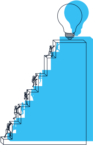 Business People Climbing Stairs - Stairs (550x550)