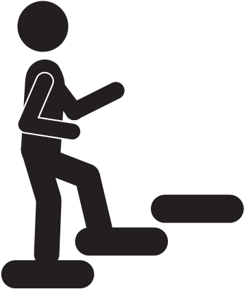 Person Up The Stairs Icon - Illustration (550x550)