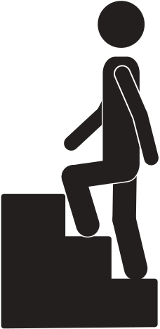 Person Up The Stairs - Mujer Subiendo Escaleras Vector (550x550)