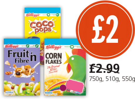 Kelloggs Coco Pops, Fruit 'n Fibre And Cornflakes - Kellogg's Fruit 'n Fibre 750g (616x405)