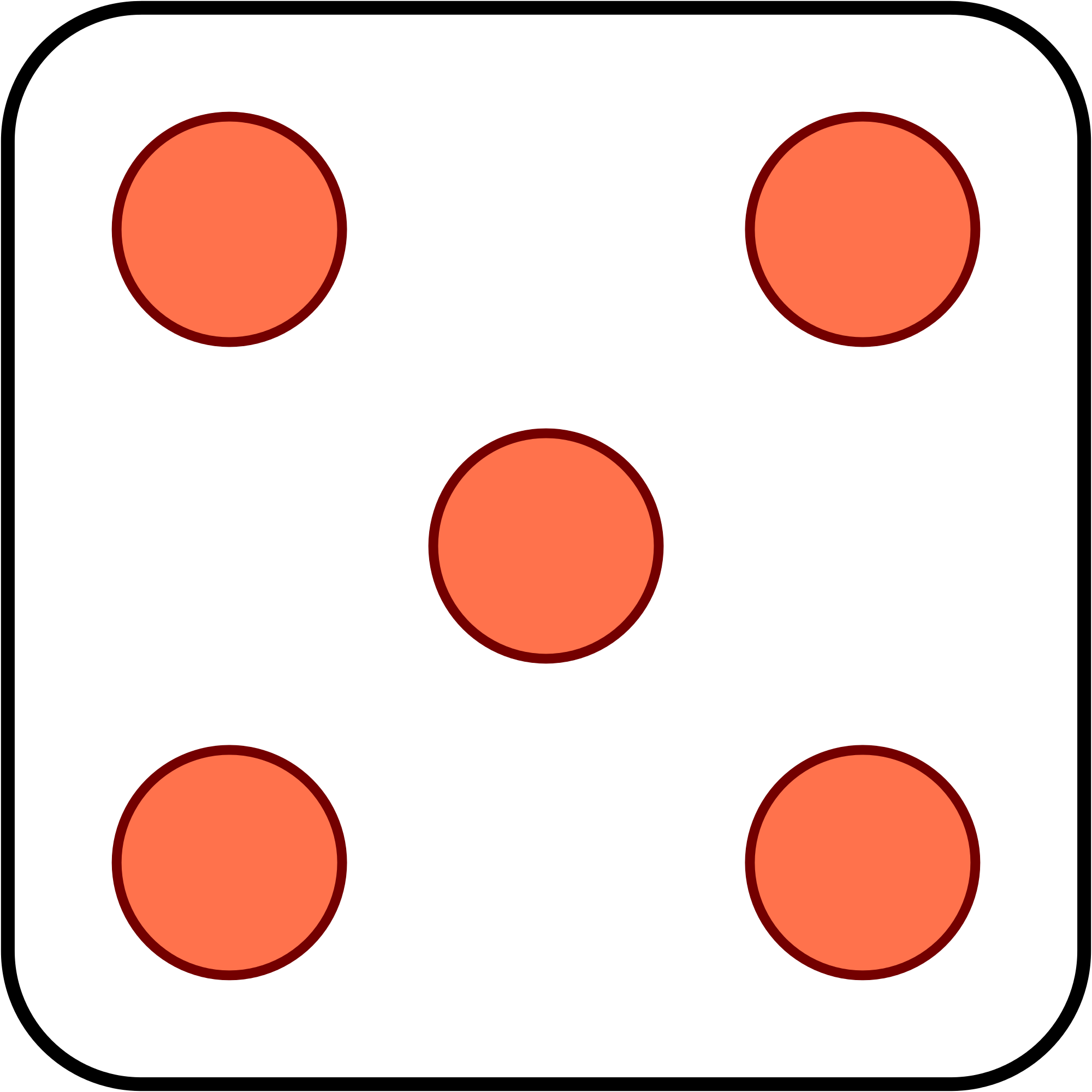 Dice Clipart Number Five - 8 On A Dice (2000x2000)