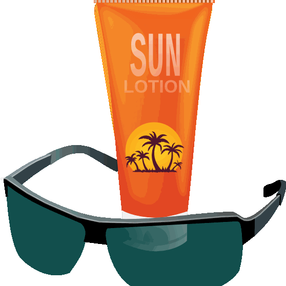 Be Smart In The Sun - Sunblock And Sunglasses (558x558)