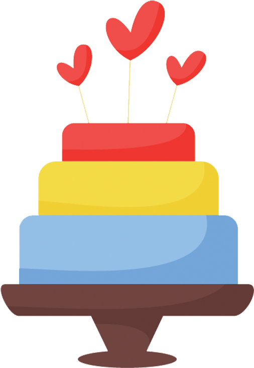 Vector Valentine's Day Love Tricolor Cake Decoration - Vector Graphics (1076x1000)