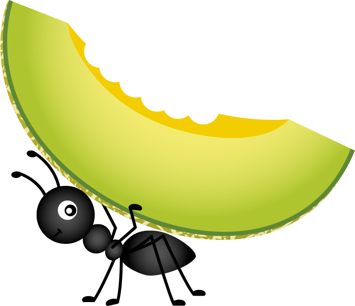 Food Picnic Stock Photography Clip Art - Cartoon Ant Carrying Food (727x626)