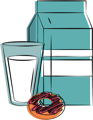 Donut Pastry With Milk Food Related Image - Donut Pastry With Milk Food Related Image (550x550)