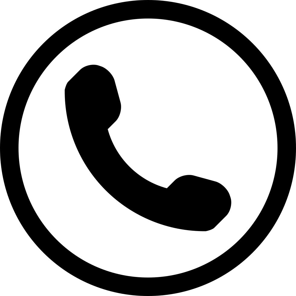 Telephone Symbol Iphone Email Clip Art Phone Symbol In Circle (980x980) Png Clipart Download