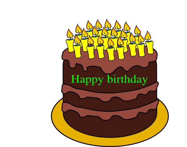 21th Birthday Cake Clip Art - Birthday Cake Clip Art 17 (600x472)