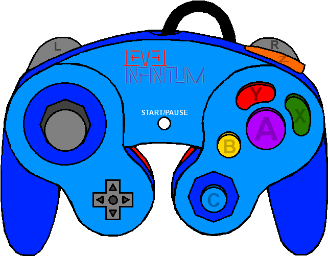 Blueamnesiac 115 29 Level Infinitum Gamecube Controller - Gamecube Controller (674x521)