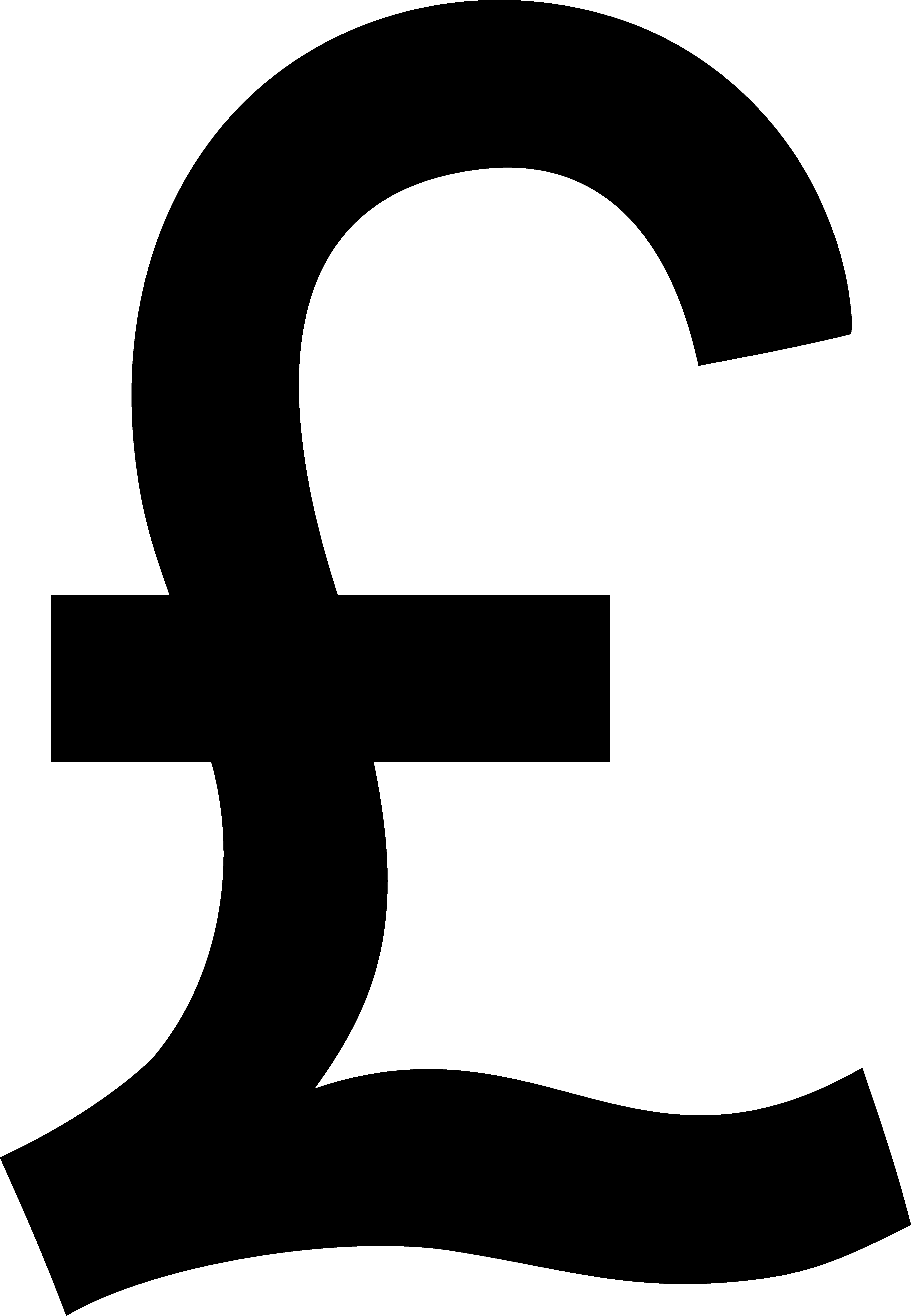 Black Pound Sterling Symbol - Black Pound Sign (4579x6613)