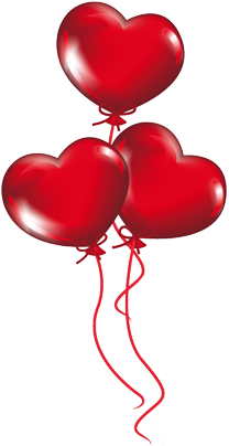 Valentine's Day Tuesday 14 February We Love Because - Heart Balloons Transparent Background (300x425)