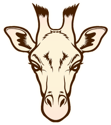The Tough Giraffes - Giraffe Head Vector (400x400)