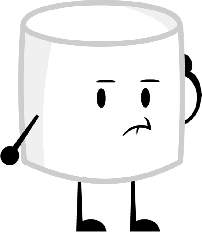 Marshmallow Pose - Battle For Dream Island Marshmallow (659x757)