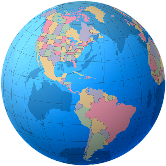 Com/globe/globe America Clipart Image - Globe Colorful Icon Png (733x733)