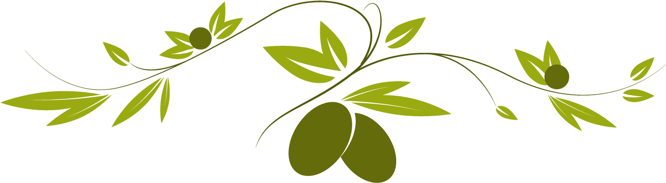 Olive Branch Border Clip Art - Mediterranean Food Clip Art (1393x406)