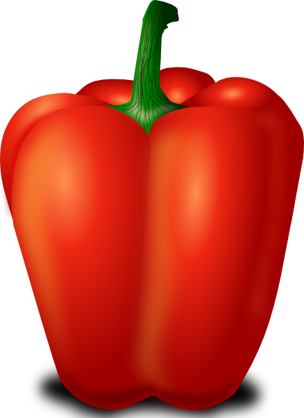 Chili Clipart Sweet Pepper - Red Bell Pepper Clip Art (438x601)