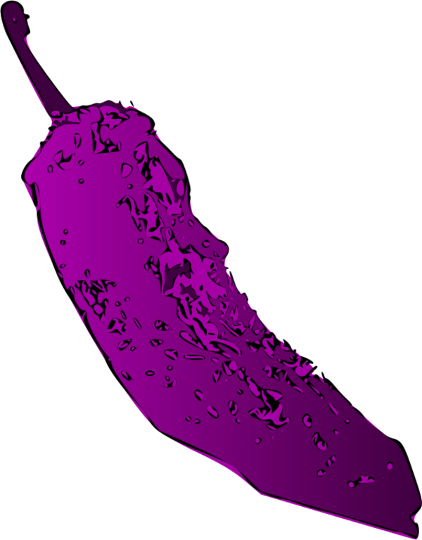 Chili Clipart Purple - Chili Pepper (600x767)
