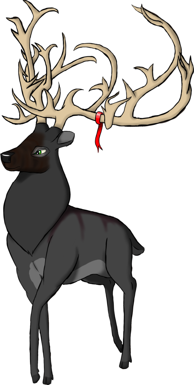 Clear Background Deer By Kutanra - Cartoon (634x1259)