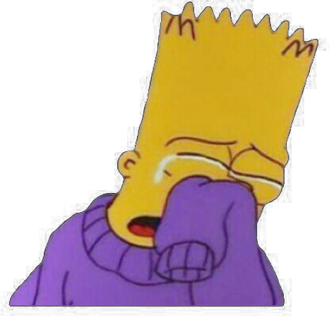 Sad Bart Simpson Png (466x447)