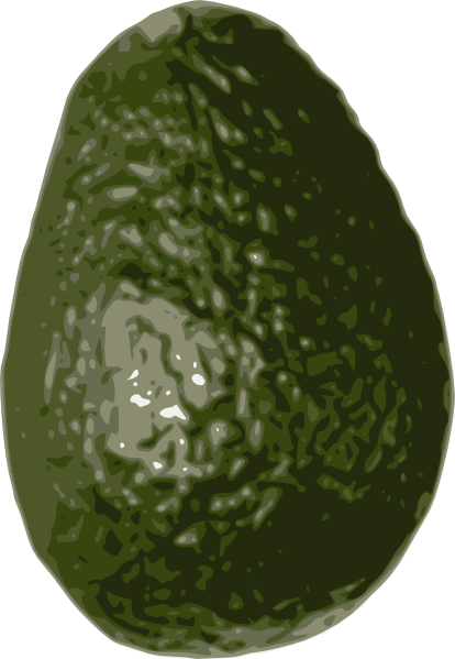 Avocado Svg Clip Arts 414 X 599 Px - Avocado Clipart (414x599)