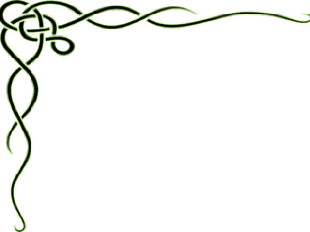 Curl Clipart Western - Black Swirl Border Transparent (640x480)