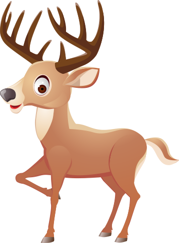 Mcna's Kids Zone Includes Interactive Dental Games, - Deer Cartoon (358x484)