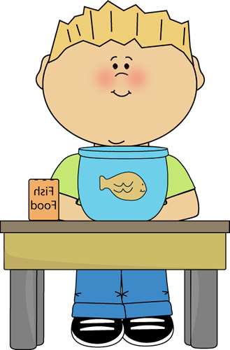 Boy Classroom Pet Helper Clip Art Image Boy Caring - Classroom Pet Clipart (329x500)