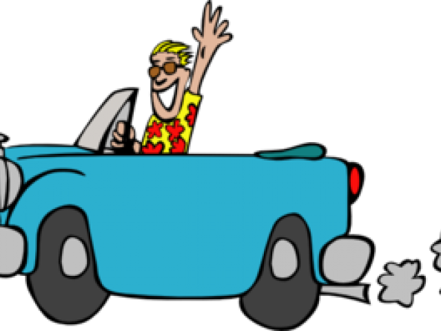 Driving Clipart Test Drive - 3drose 8 X 8 X 0 25 Inches Happy Retirement With Car (640x480)