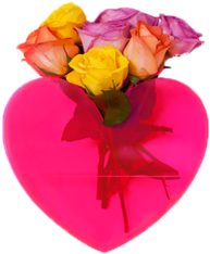Lovestar Acrylic Heart Vase - Vase (400x400)