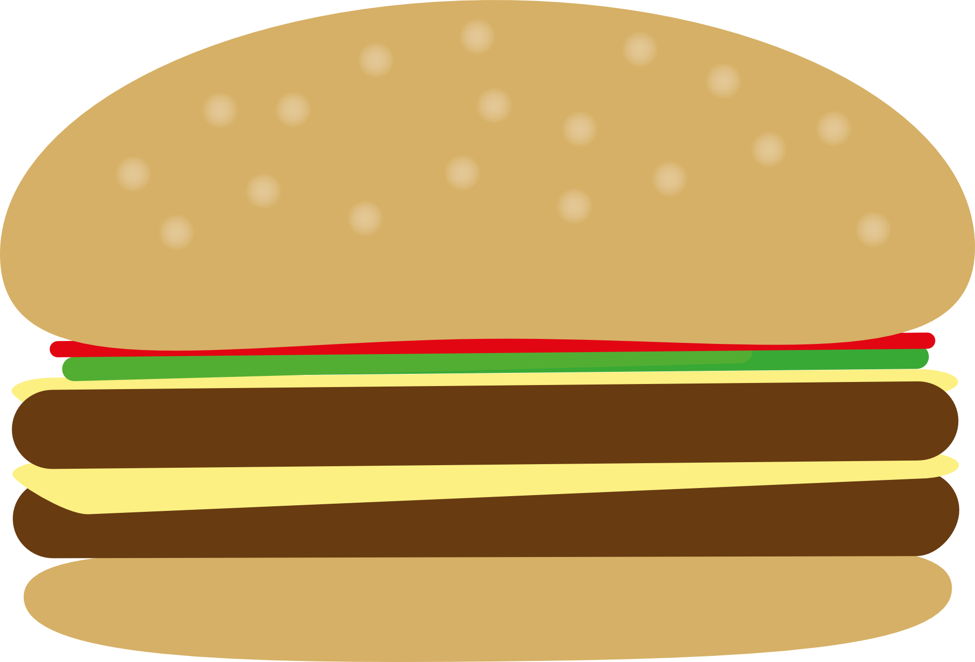 Burger Png 14, - Burger Bun Vector (1920x1305)
