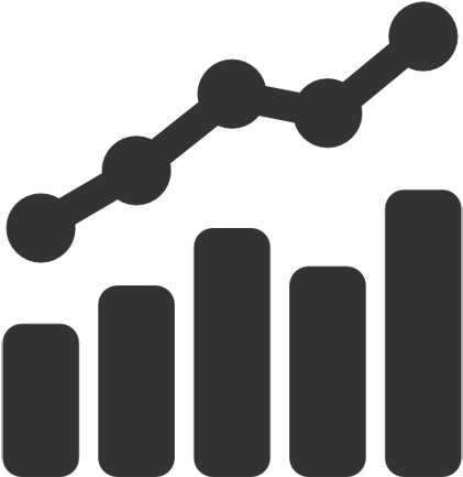 Statistics Icon - Chart Icon Black And White (512x512)
