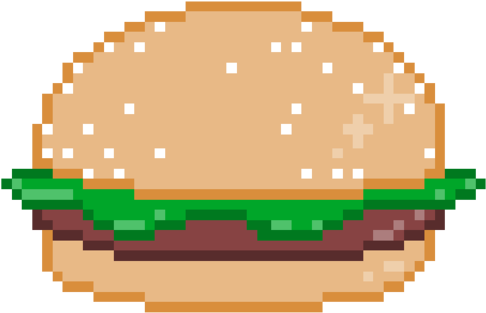 Pixel Burger By Aylanism - Pixel Burger (600x457)