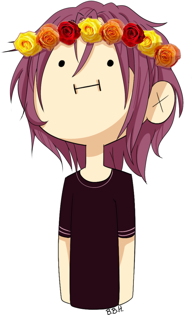 Rin Flower Crown - Hide In A Flower Crown (707x1131)