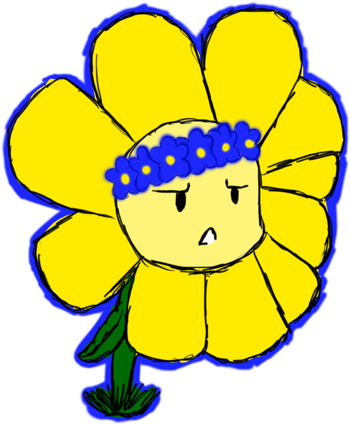Flowey Flower Crown By Prince-galaxii - Cartoon (894x894)