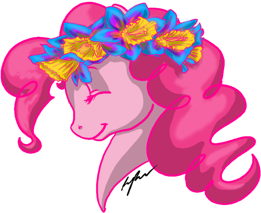 Pinkie Pie Flower Crown By Xxcommandershepardxx - Illustration (964x828)