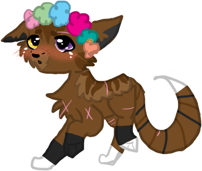 Fox Flower Crown By Onyxthecatandwolf - Fox With Flower Crown (774x1032)